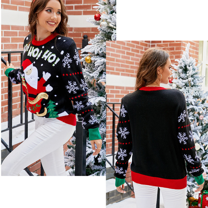 Classic Ho Ho Ho Santa Sleigh Christmas Jumper