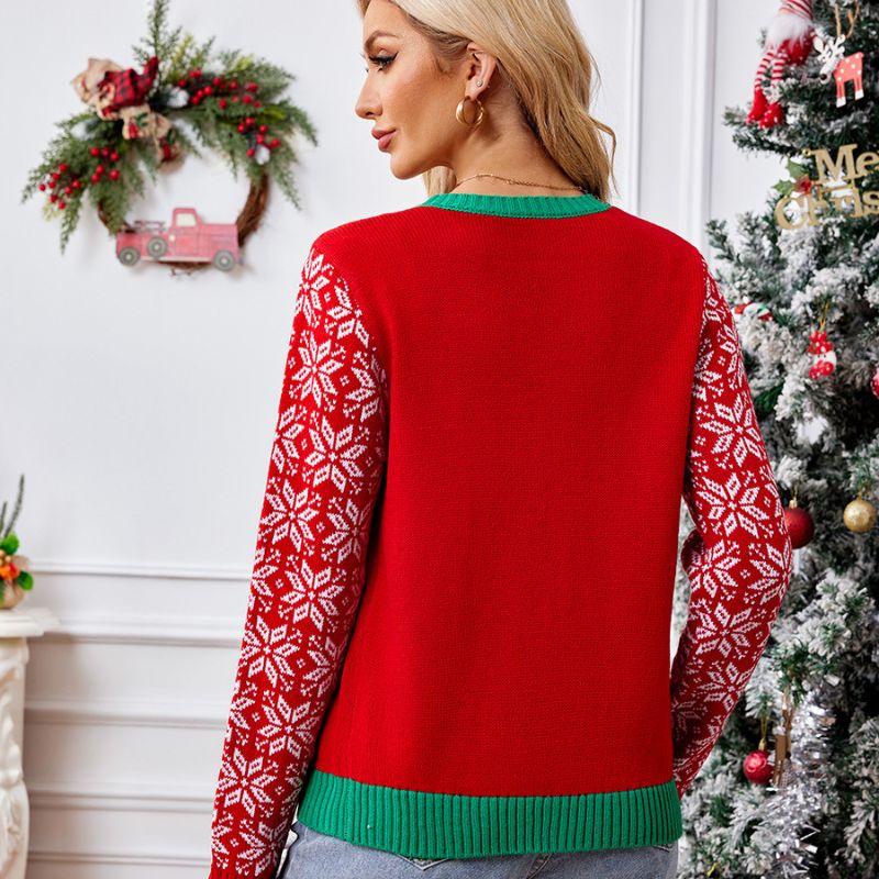 Jolly Xmas Buttoned Christmas Jumper