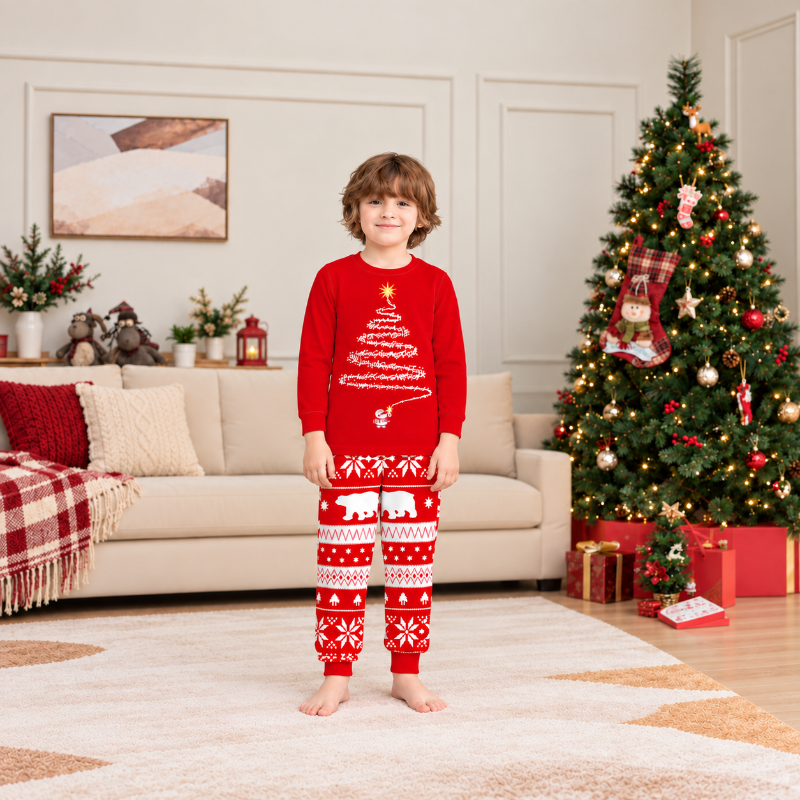Christmas Tree Glow Family Matching Pajamas