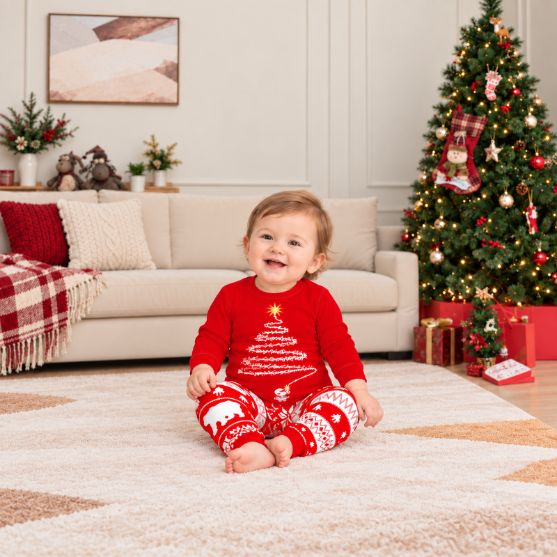 Christmas Tree Glow Family Matching Pajamas