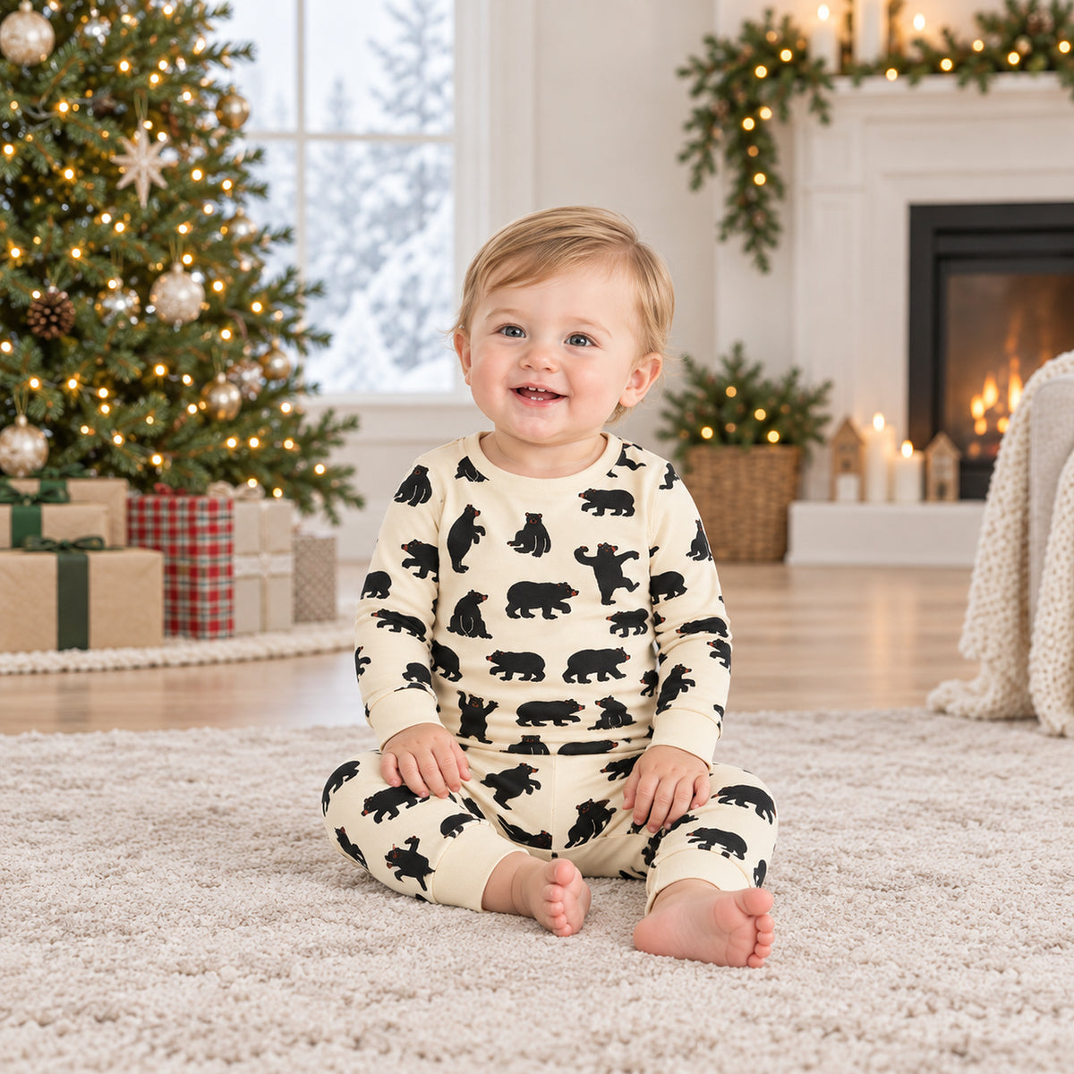 Dancing Bear Family Matching Christmas Pyjamas