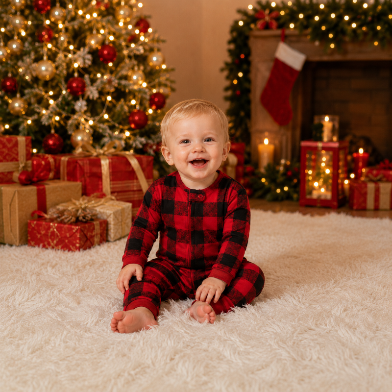 Classic Buffalo Plaid Family Christmas Pyjamas