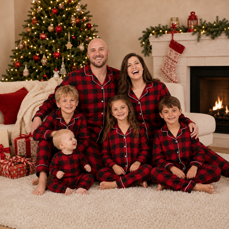 Classic Buffalo Plaid Family Christmas Pyjamas