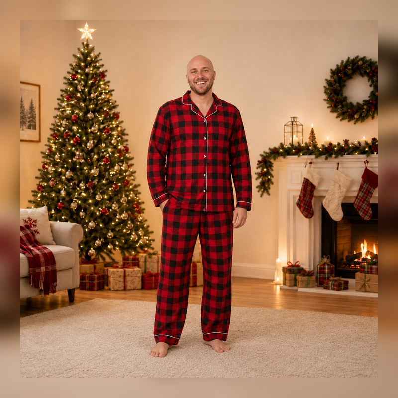 Classic Buffalo Plaid Family Christmas Pyjamas