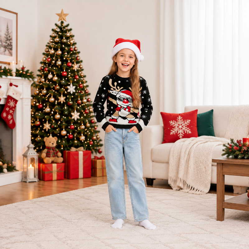 Cool Reindeer Crewneck Family Matching Christmas Jumpers