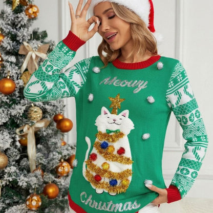 Cute Meowy Christmas Jumper