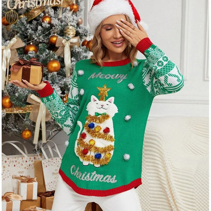 Cute Meowy Christmas Jumper