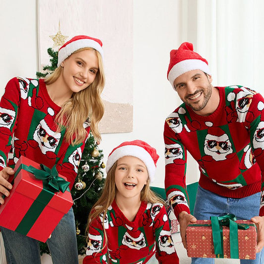 Cute Santa Family Matching Christmas Jumpers