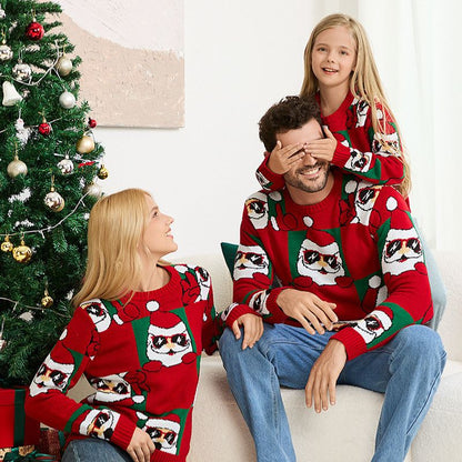 Cute Santa Family Matching Christmas Jumpers