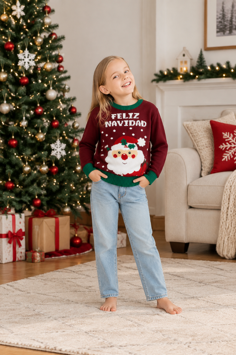 Feliz Navidad Santa Matching Family Christmas Jumpers
