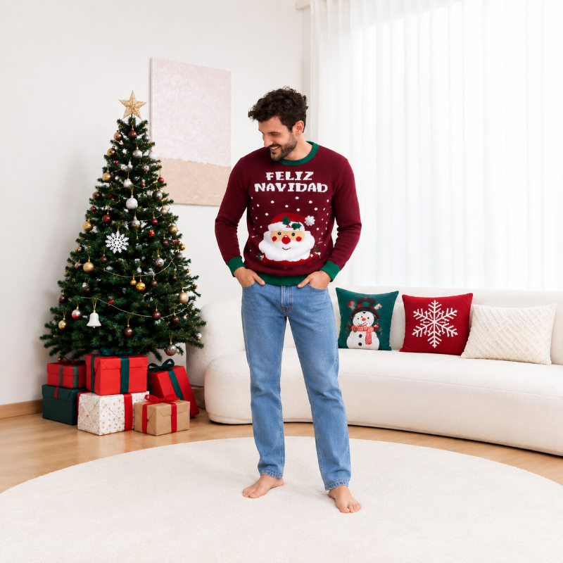 Feliz Navidad Santa Matching Family Christmas Jumpers
