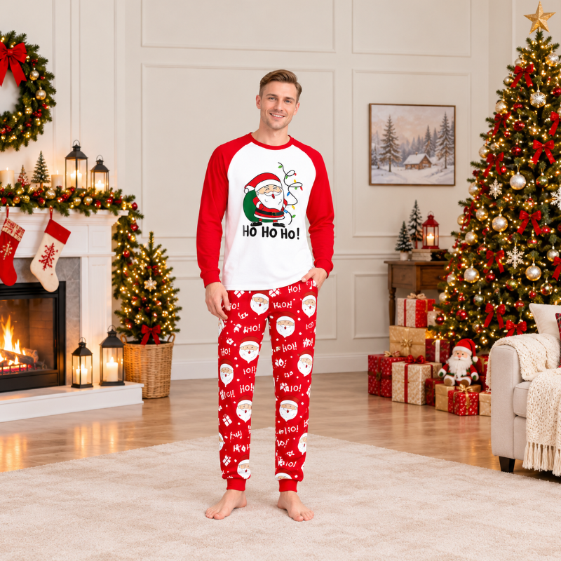 Ho Ho Ho Santa Family Matching Christmas Pyjamas