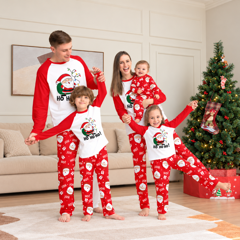 Ho Ho Ho Santa Family Matching Christmas Pyjamas