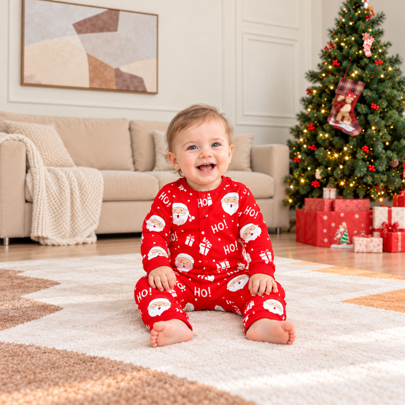 Ho Ho Ho Santa Family Matching Christmas Pyjamas