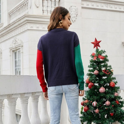 Holiday Harmony Patch Knit Christmas Jumper