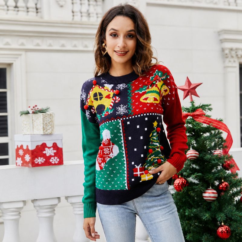 Holiday Harmony Patch Knit Christmas Jumper