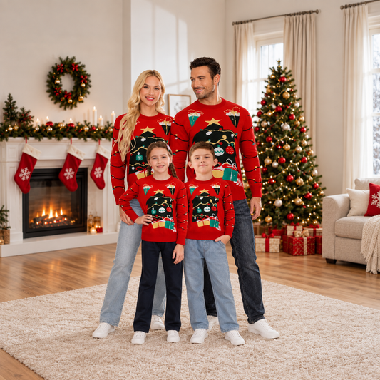 Holiday String Lights Graphic Christmas Jumper