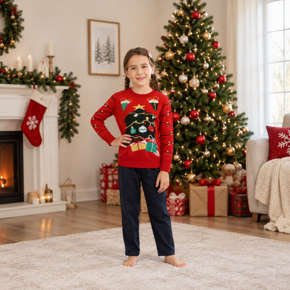 Holiday String Lights Graphic Christmas Jumper