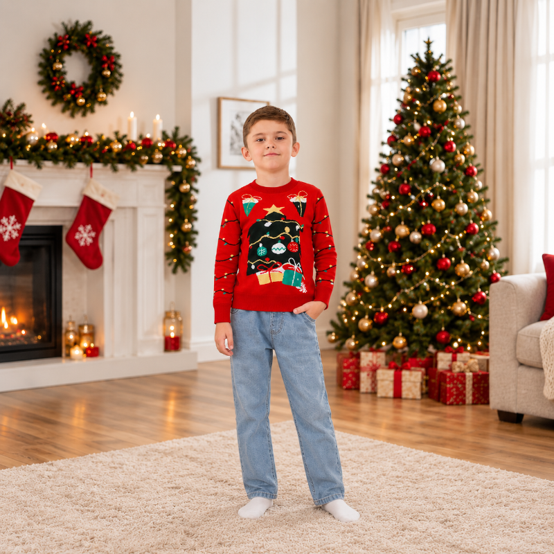 Holiday String Lights Graphic Christmas Jumper
