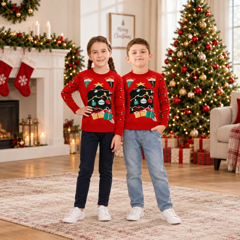 Holiday String Lights Graphic Christmas Jumper