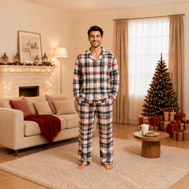 Holiday Tartan Check Family Matching Christmas Pyjamas