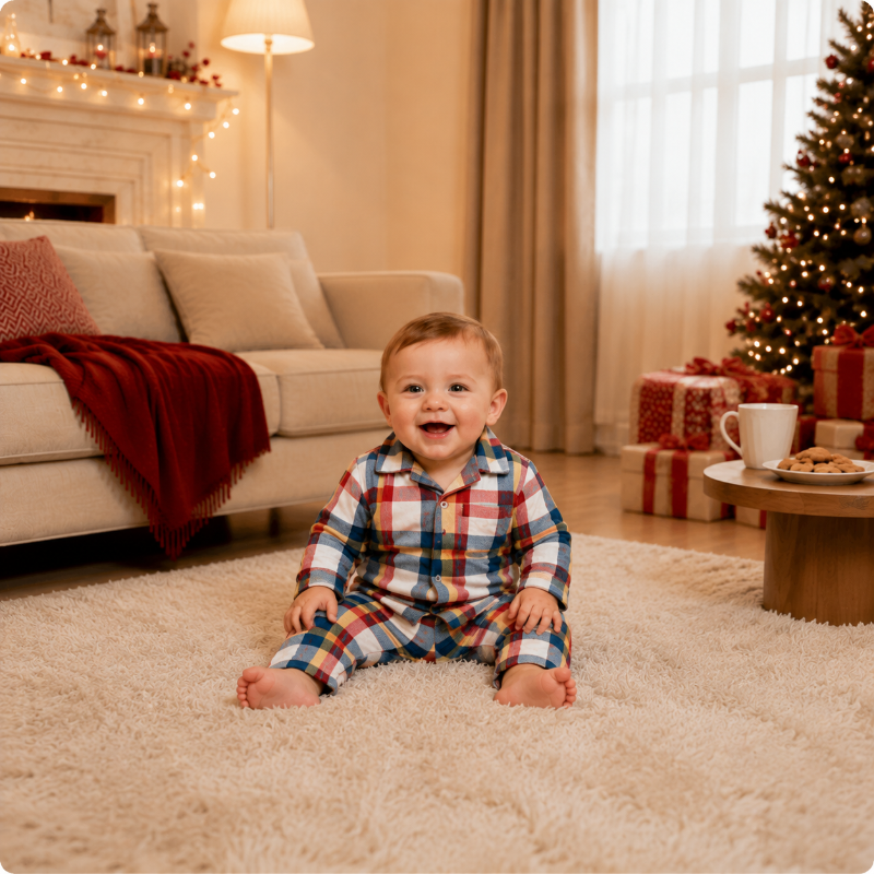 Holiday Tartan Check Family Matching Christmas Pyjamas