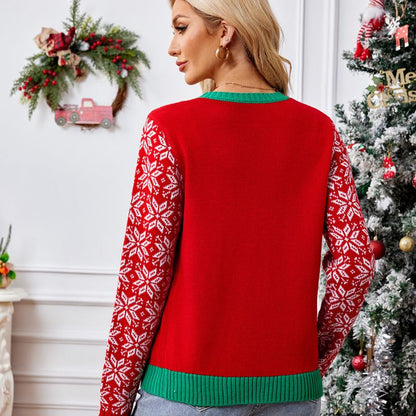 Jolly Xmas Buttoned Christmas Jumper