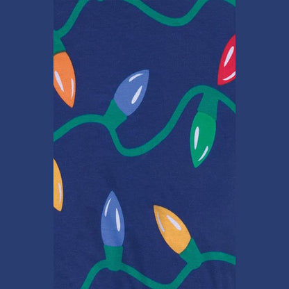 lights matching family christmas pyjamas