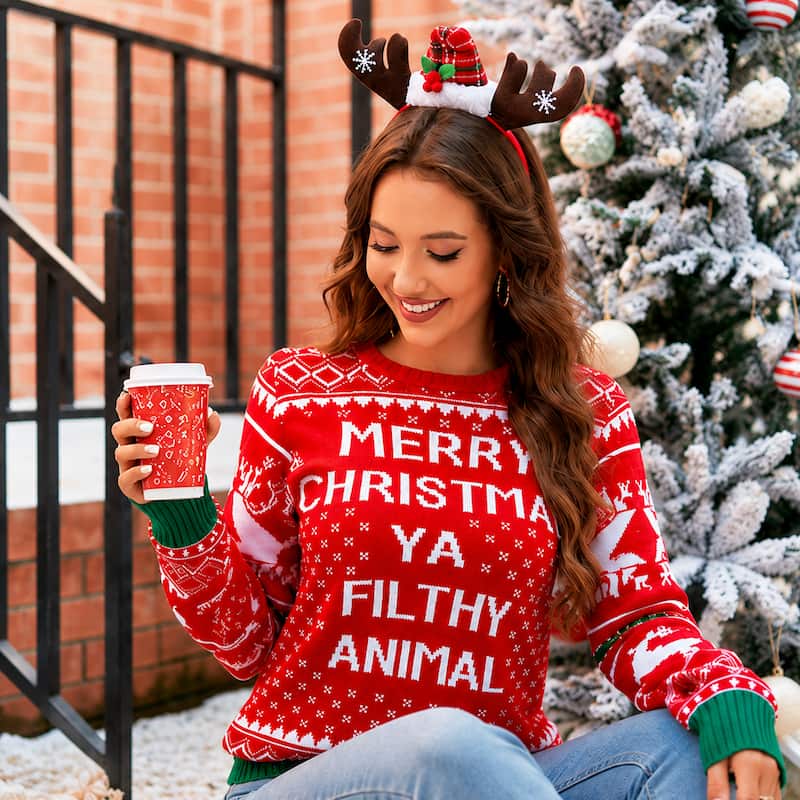 Merry Wishes Christmas Jumper