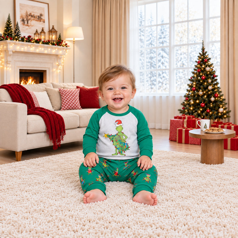 Naughty Grinch Family Matching Christmas Pyjamas