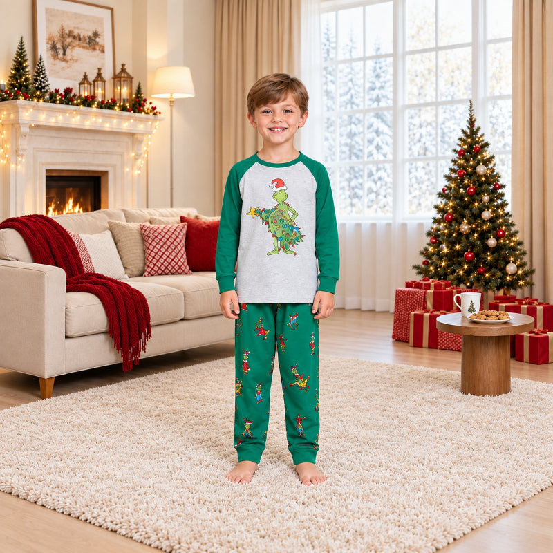 Naughty Grinch Family Matching Christmas Pyjamas