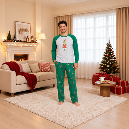 Naughty Grinch Family Matching Christmas Pyjamas
