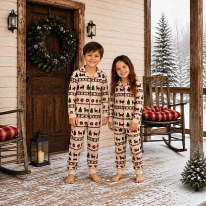 Rustic Christmas Cabin Family Matching Pyjamas