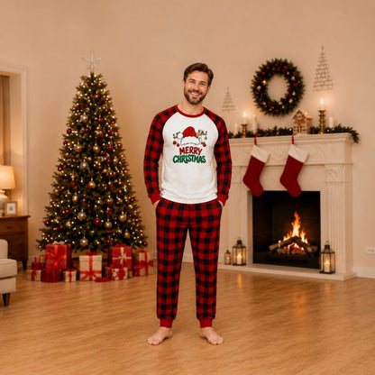 Santa Hat & Antler Family Matching Christmas Pyjamas