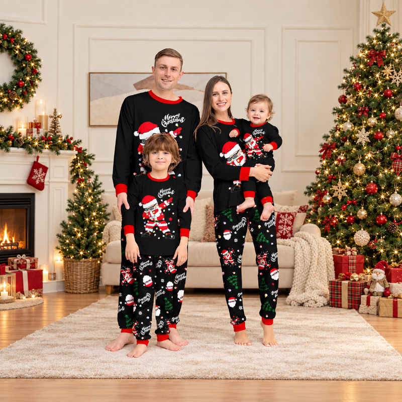 Santa Dab Family Matching Christmas Pyjamas