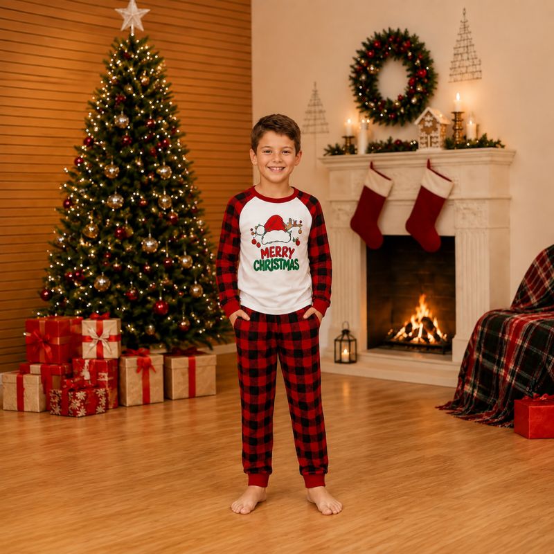 Santa Hat & Antler Family Matching Christmas Pyjamas
