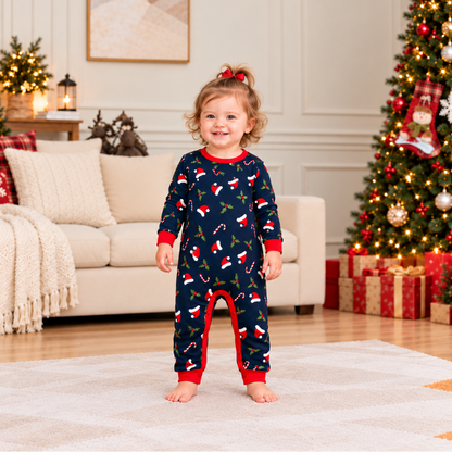 Santa Hat Family Matching Christmas Pajamas