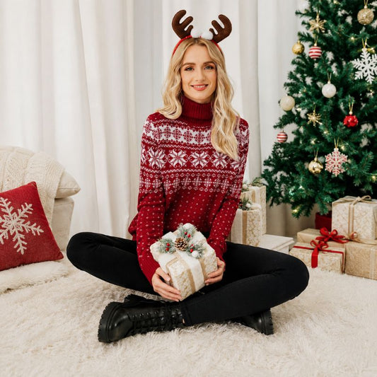 Snow Whisper Turtleneck Christmas Jumper
