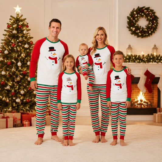 Snowman Cheer Family Matching Christmas Pyjamas