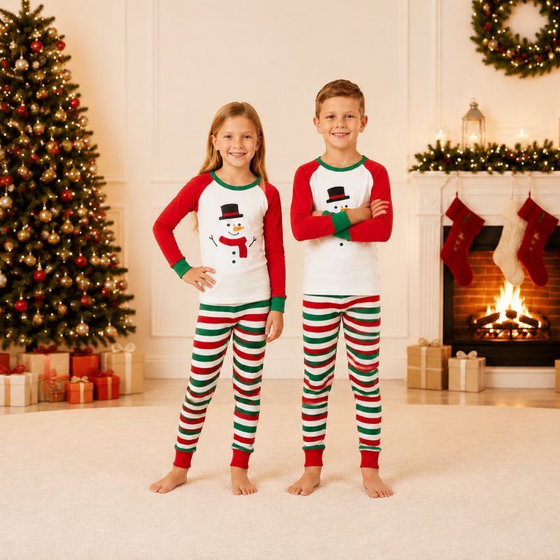 Snowman Cheer Family Matching Christmas Pyjamas
