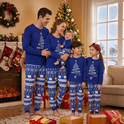 Sparkling Christmas Tree Family Matching Christmas Pyjamas