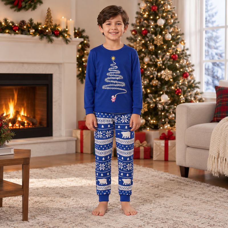 Sparkling Christmas Tree Family Matching Christmas Pyjamas