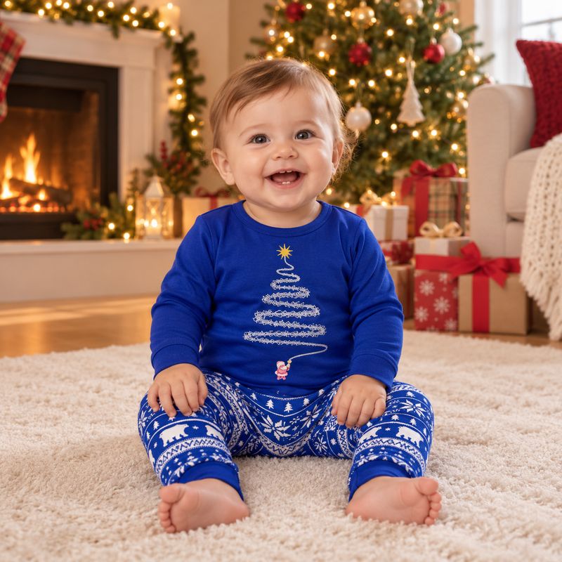 Sparkling Christmas Tree Family Matching Christmas Pyjamas
