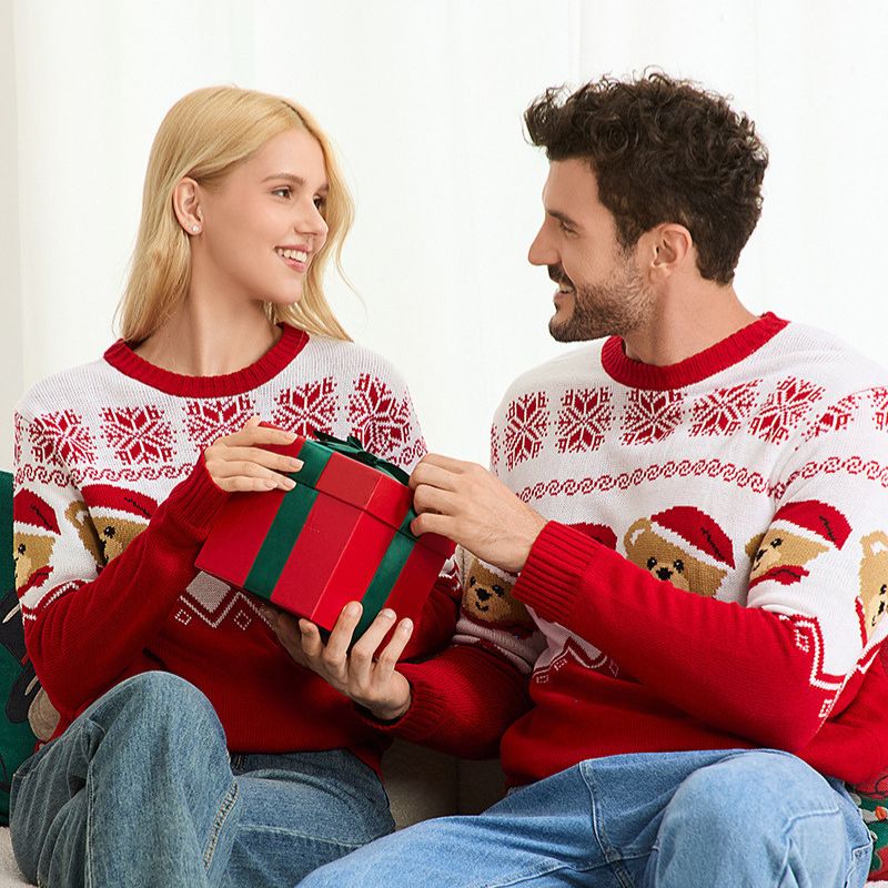 Teddy Bear Fair Isle Matching Family Christmas Jumpers