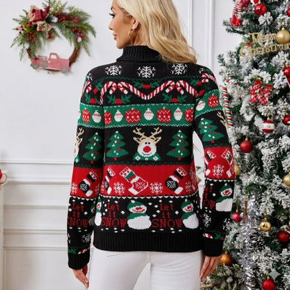 Women's Turtleneck Christmas Jumper